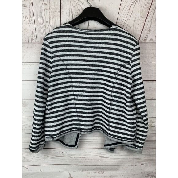 Jessica Simpson Sweater Womens medium Black/Gray Cardigan Open Front - Picture 2 of 4
